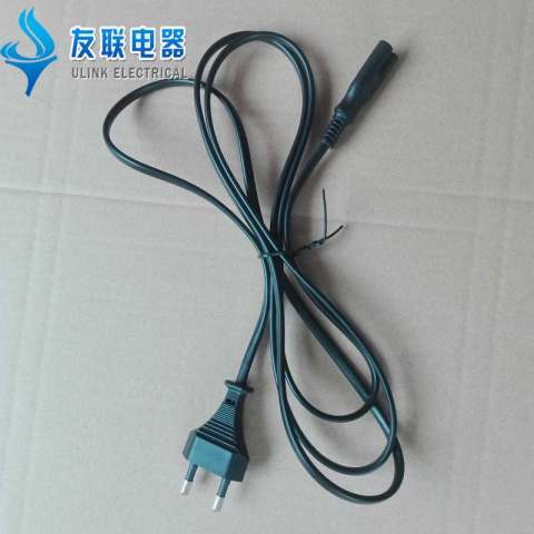 Korea Standard 2 Pin Plug Kc AC Power Cord Plug with IEC C7 Extension Power Cord